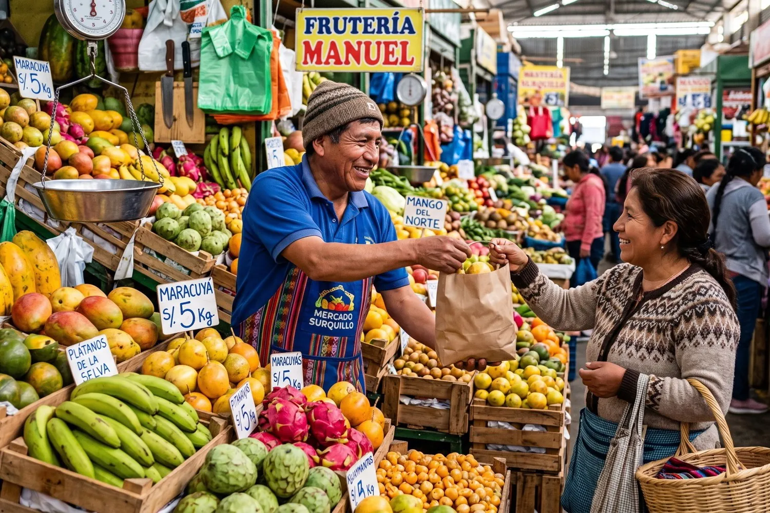 Puesto de frutas y abarrotes