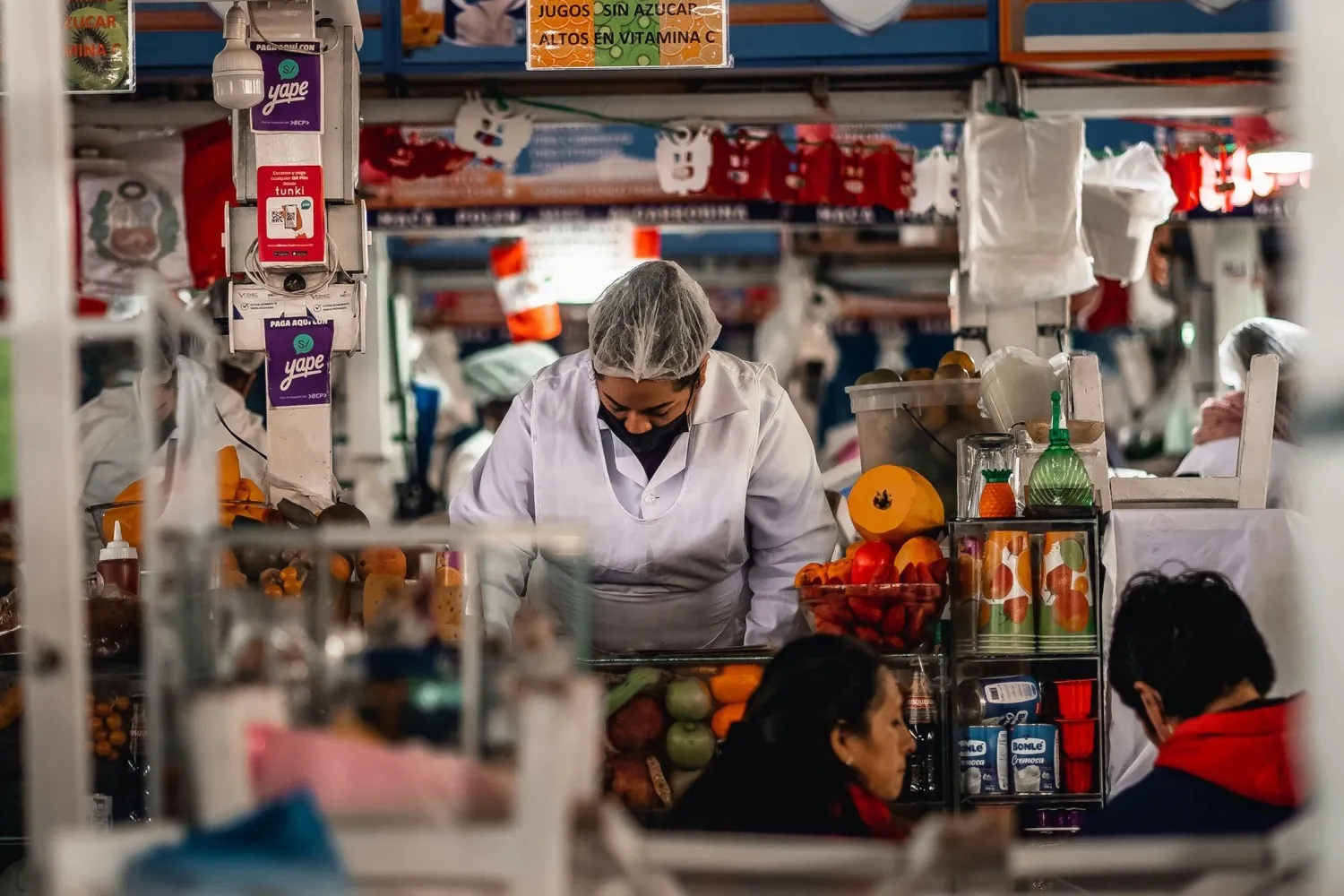 Juguería en un mercado